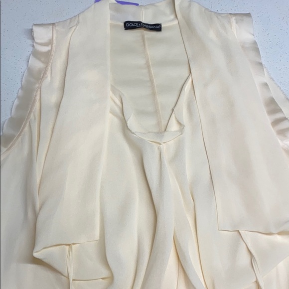 HP🥳 Dolce & Gabbana Crepe de Chine Blouse NWT M/L - Picture 6 of 11